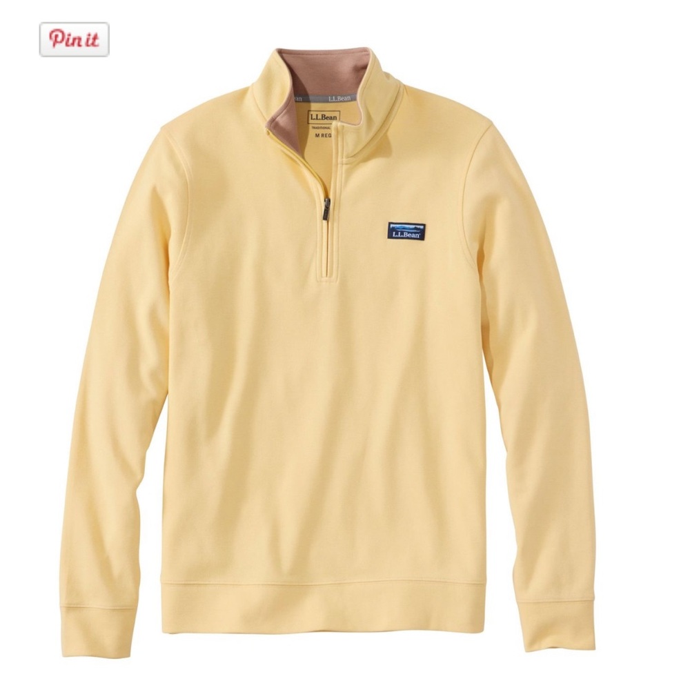 L.L. Bean Men's Comfort Stretch Performance Piqué, Quarter-Zip Pullover Large